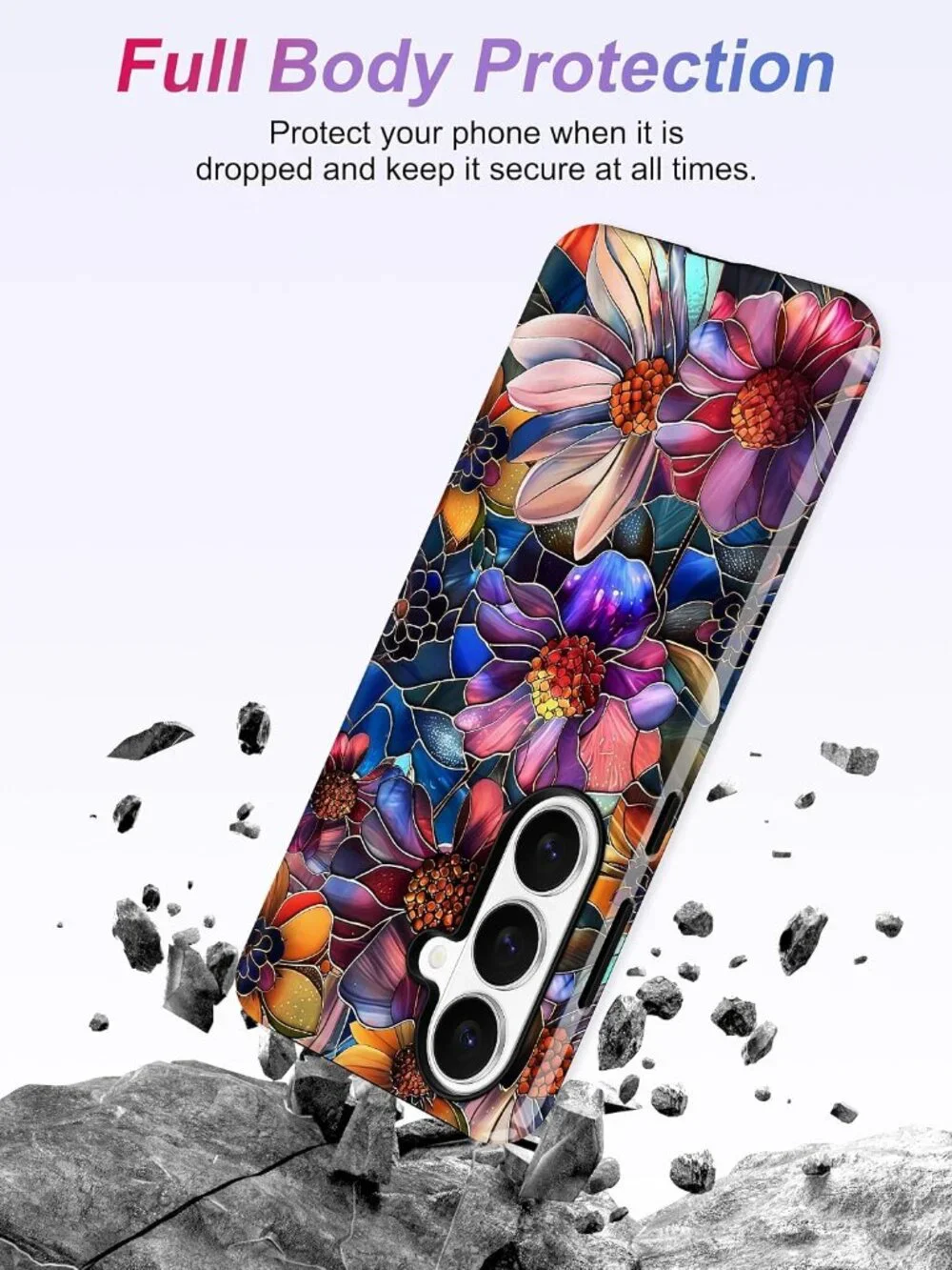 Samsung Galaxy S25 Ultra MagSafe Case Stained Glass Floral Cover